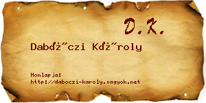 Dabóczi Károly névjegykártya