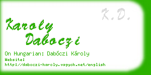 karoly daboczi business card